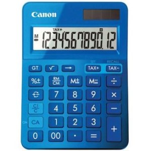 LS123KMBL METALLIC BLUE 12 DIGIT DESKTOP CALCULATOR