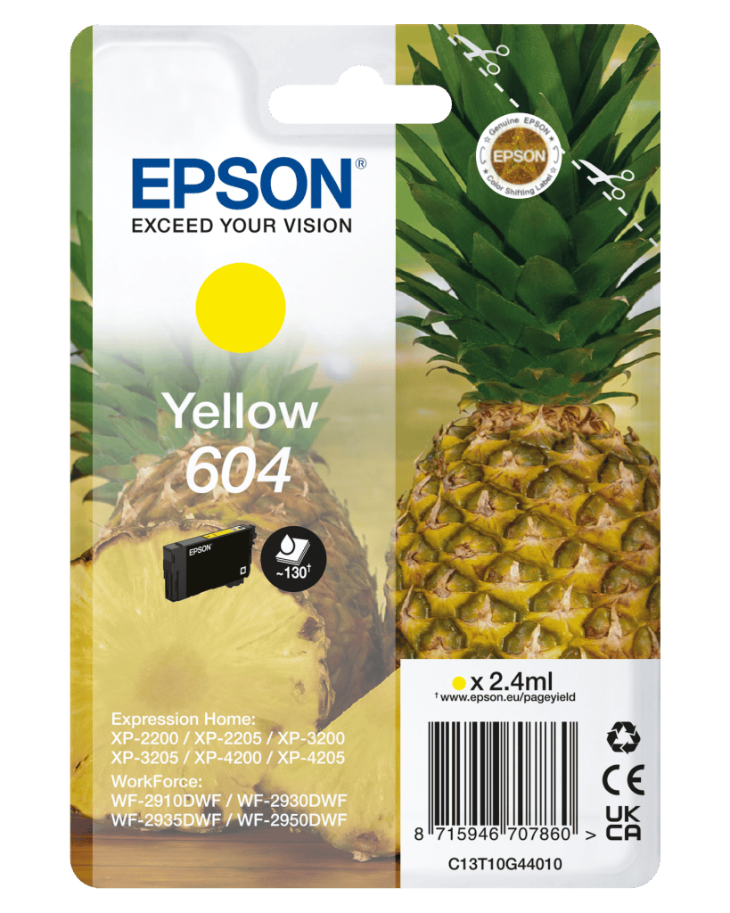 EPSON 604 STD YELLOW INK XP-2200 XP-3200 XP-4200 WF-2910 WF-2930 WF-2950