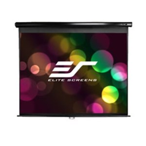 94" 1610 PULL DOWN SCREEN MANUAL WALL / CEILING MOUNT BLACK CASING