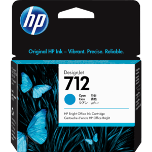 HP 712 29ML CYAN DESIGNJET INK CARTRIDGE FOR T230/T250/T650/STUDIO