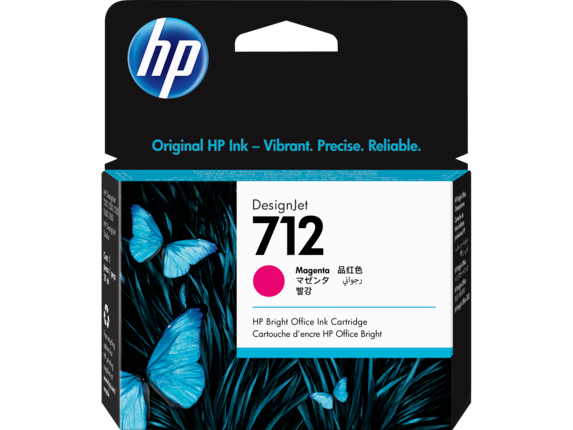 HP 712 29ML MAGENTA DESIGNJET INK CARTRIDGE FOR T230/T250/T650/STUDIO