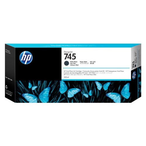 HP 745 300-ML MATTE BLACK DESIGNJET INK CARTRIDGE