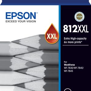 812XXL EXTRA HI CAPACITY BLACK DURABRITE ULTRA INK SUITS- WF-7830 WF-7840 WF-7845