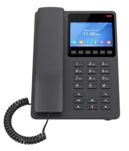 DESKTOP HOTEL PHONE 3.5" COLOR LCD POE DUAL-BAND WIFI 6 BLACK