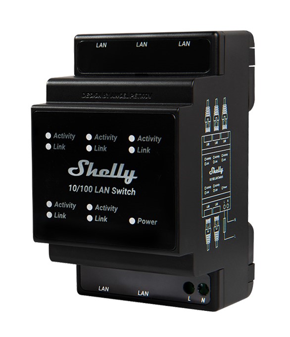 SHELLY 4 PORT LAN SWITCH