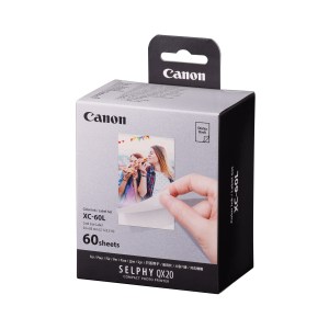 CANON SELPHY COLOR INK/LABEL XC-60L CARD SIZE SET FOR QX20 - 60 SHEET