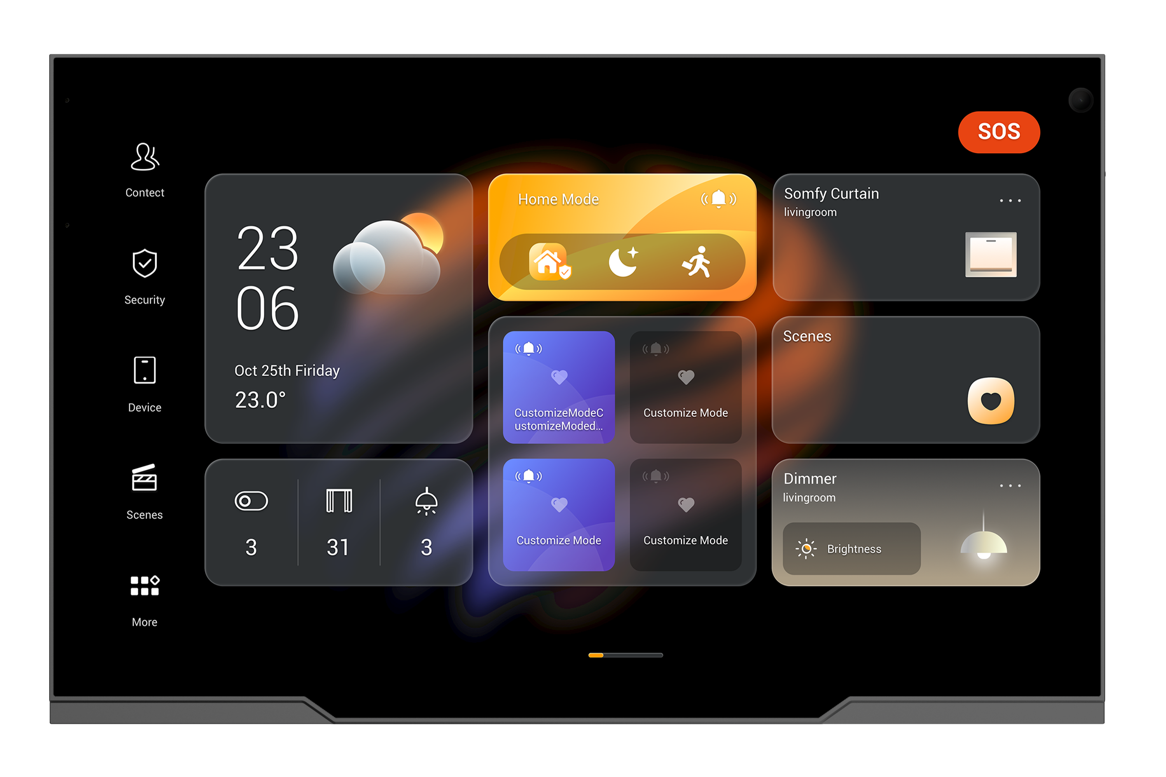 AKUBELA 10.36" TOUCH SCREEN WITH CAM IN GREY ZIGBEE GATEWAY ANDROID 12 VERSION