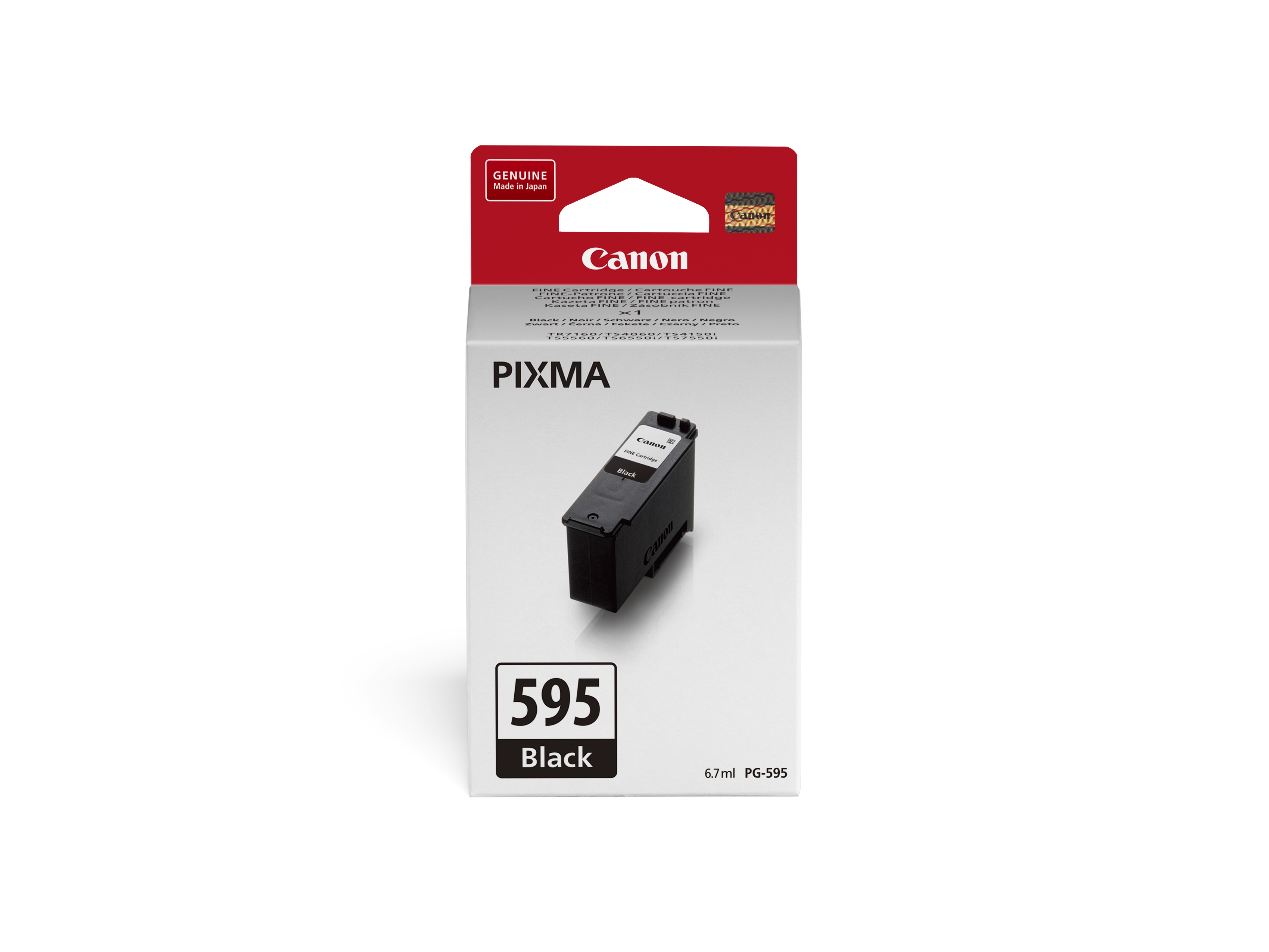 CANON PG-595 FINE CARTRIDGE BLACK FOR TS4060 180 PAGE YIELD