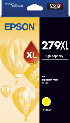 EPSON 279XL YELLOW CLARIA PHOTO HD INK CARTRIDGE FOR XP-980