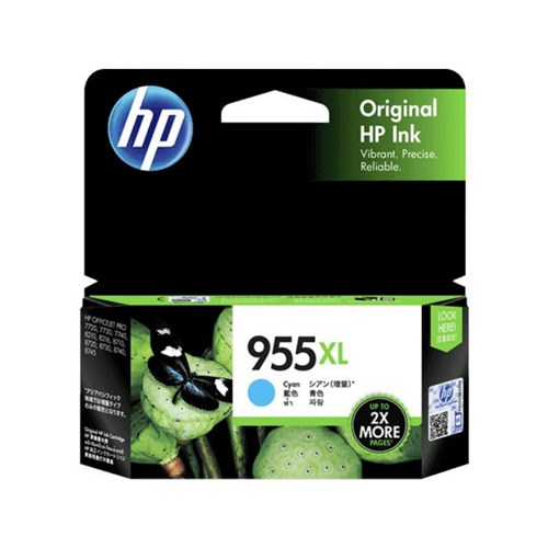 HP 955XL HIGH YIELD CYAN ORIGINAL INK CARTRIDGE 1.6K YIELD