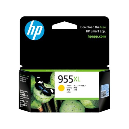 HP 955XL HIGH YIELD YELLOW ORIGINAL INK CARTRIDGE 1.6K YIELD
