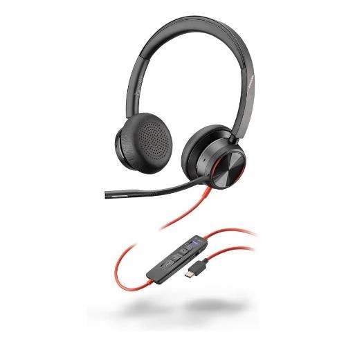 POLY BLACKWIRE 8225 STEREO MIC ROSOFT TEAMS CERTIFIED USB-C H EADSET USB-C/A ADAPTER