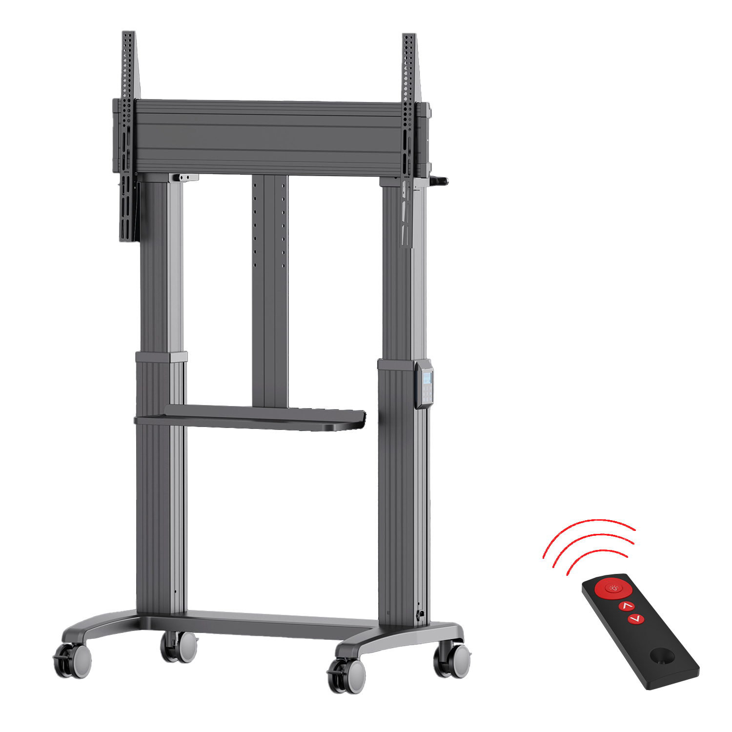 NORTH BAYOU T70SH MOTORIZED HEAVY DUTY TROLLEY WITH SHELF FOR 65" TO 100" UPTO 136KG
