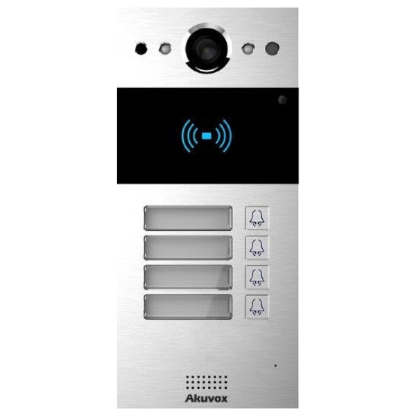 SIP INTERCOM WITH FOUR 4 BUTTONS VIDEO & CARD READER