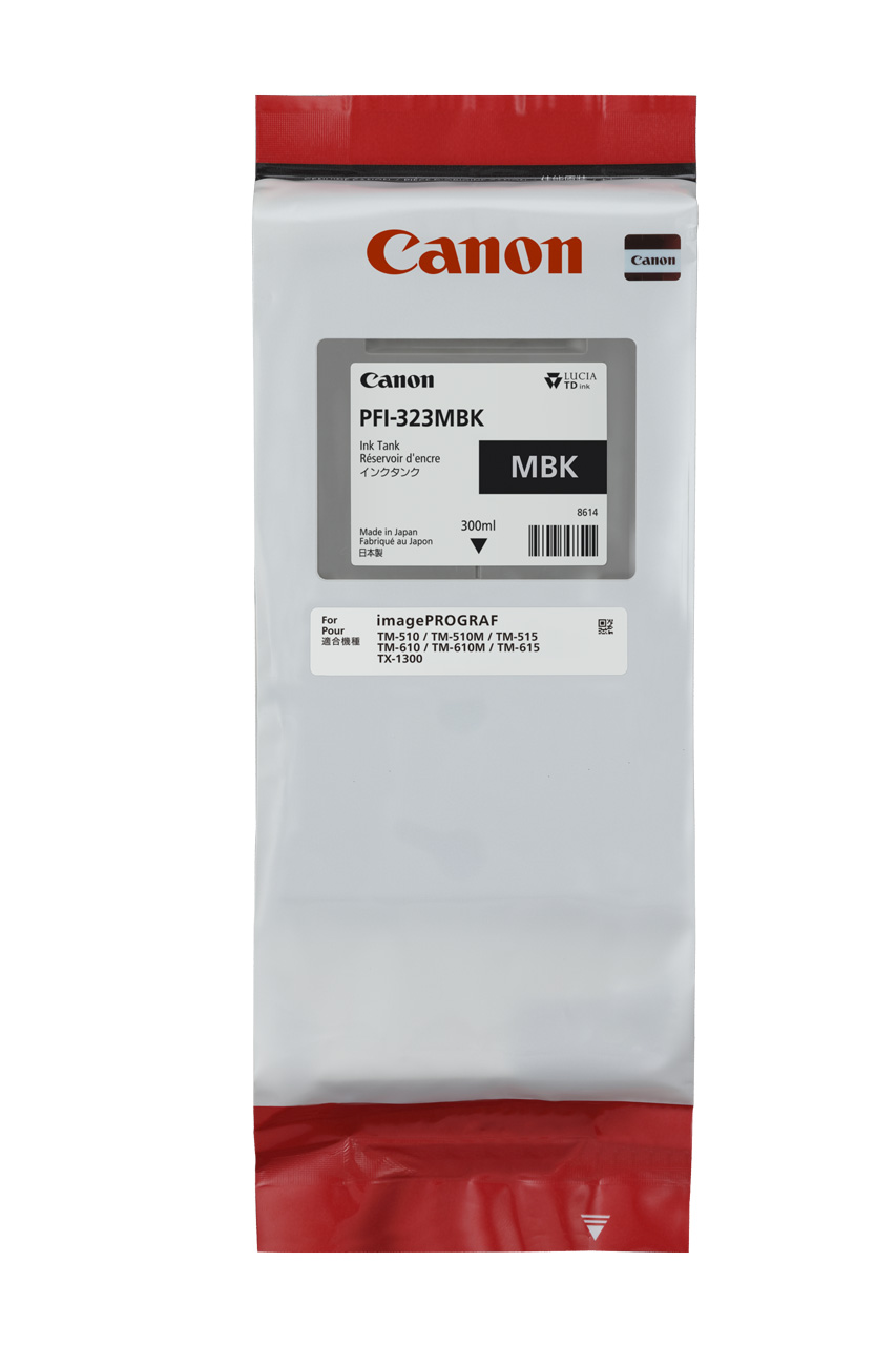 PFI-323MBK - MATTE BLACK INK FOR TM510/610 RANGE - 300ML